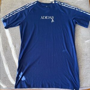 Adidas women’s Navy shirt dress- LUXE G DRESS size XL